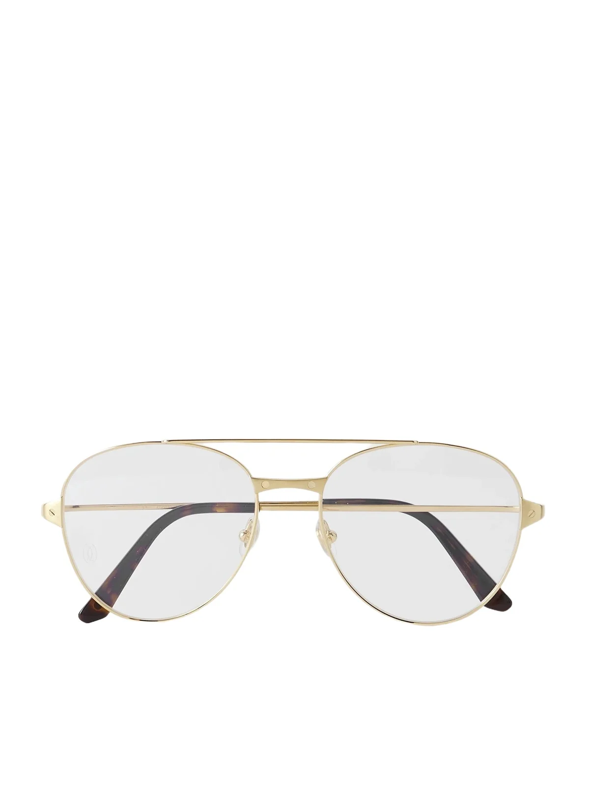 Santos De Cartier Aviator-style Gold-tone Optical Glasses Santos De Cartier Aviator-style Gold-tone Optical Glasses