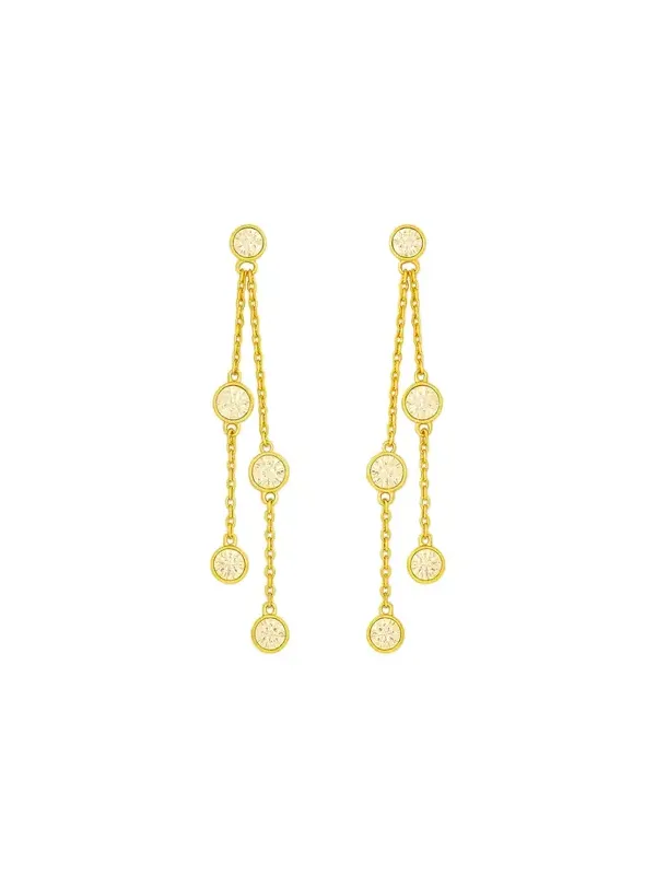 1.0ct Diamond 18K Dangle Drop Gold Earrings 1.0ct Diamond 18K Dangle Drop Gold Earrings