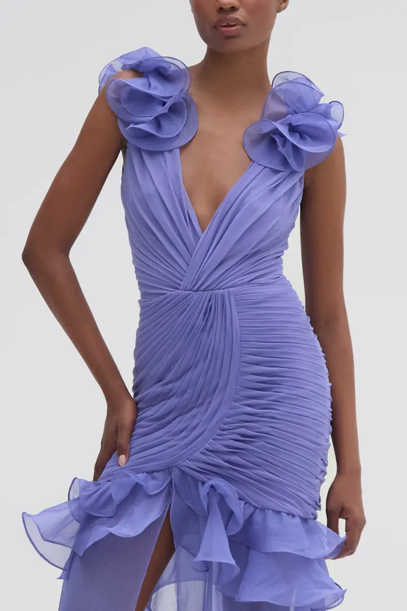 PatBo SILK PLISSE FLUTTER GOWN | Thumbnail 2