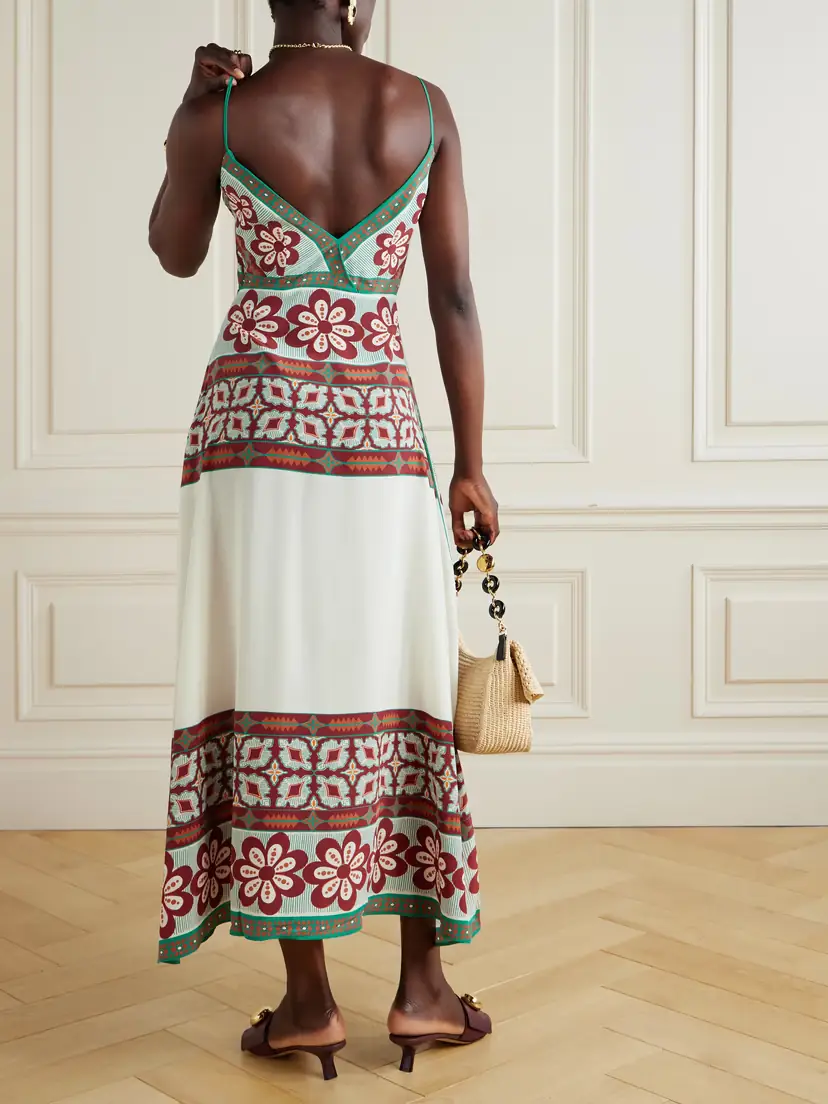 La DoubleJ Turn Around Wrap-effect Printed Silk-voile Midi Dress | Thumbnail 3