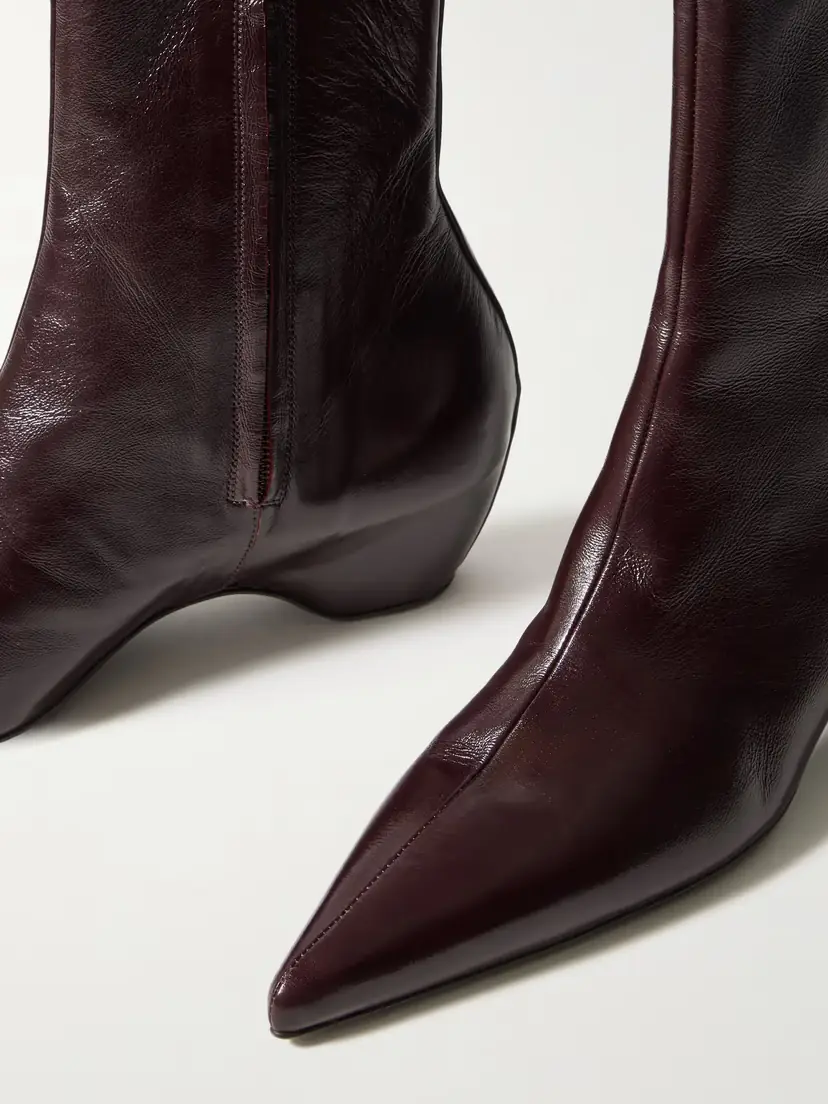 Khaite Sybil Glossed-leather Ankle Boots | Thumbnail 4 Khaite Sybil Glossed-leather Ankle Boots | Thumbnail 4