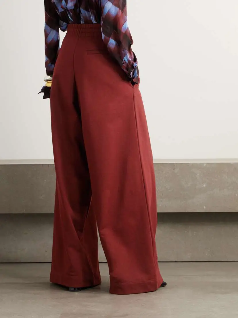 Dries Van Noten Hadium Pleated Cotton-jersey Pants | Thumbnail 3