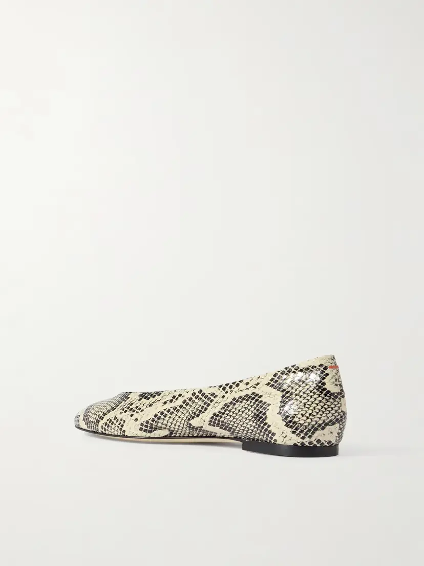 aeyde Ellie Snake-effect Leather Ballet Flats | Thumbnail 3 aeyde Ellie Snake-effect Leather Ballet Flats | Thumbnail 3