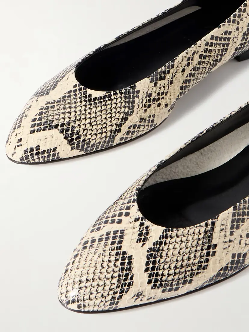 aeyde Ellie Snake-effect Leather Ballet Flats | Thumbnail 4 aeyde Ellie Snake-effect Leather Ballet Flats | Thumbnail 4