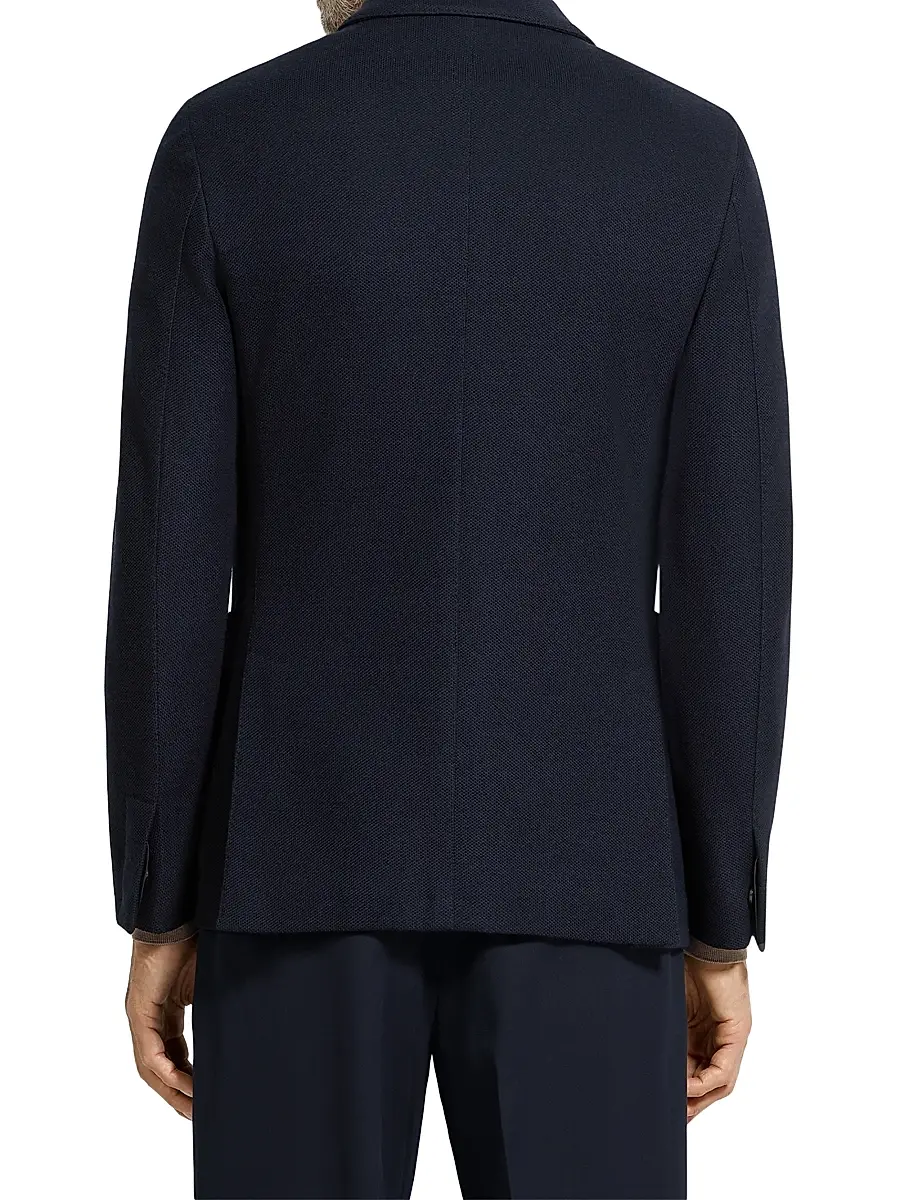 Zegna Men's High Performance Jersey Blazer Jacket | Thumbnail 3