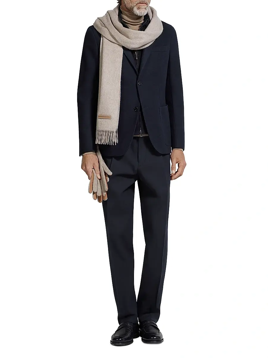 Zegna Men's High Performance Jersey Blazer Jacket | Thumbnail 5