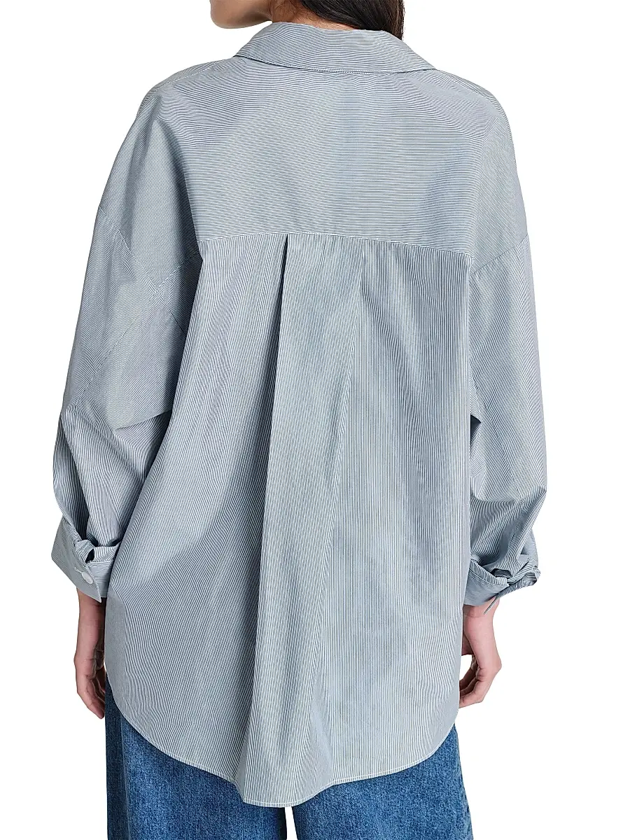 TWP Women's New Earl Cotton Shirt - Pinegrove White | Thumbnail 5 TWP Women's New Earl Cotton Shirt - Pinegrove White | Thumbnail 5