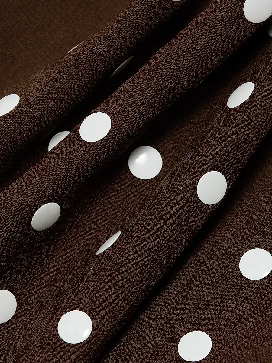 Dries Van Noten Women's Sima Silk Poka Dot Skirt - Brown | Thumbnail 7 Dries Van Noten Women's Sima Silk Poka Dot Skirt - Brown | Thumbnail 7