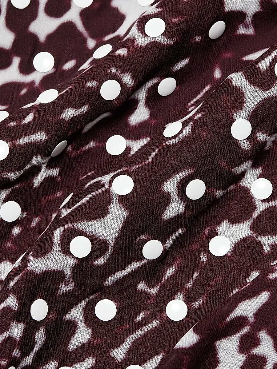 Dries Van Noten Women's Deyon Printed Midi-Dress - Burgundy | Thumbnail 7 Dries Van Noten Women's Deyon Printed Midi-Dress - Burgundy | Thumbnail 7