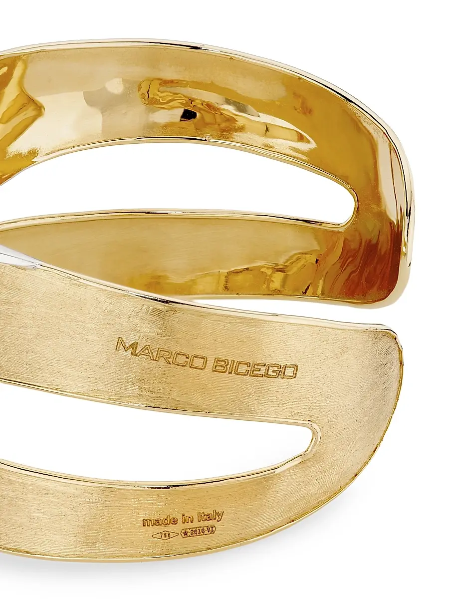 MARCO BICEGO Women's Lunaria Two-Tone 18K Gold & 0.63 TCW Diamond Split Cuff | Thumbnail 3 MARCO BICEGO Women's Lunaria Two-Tone 18K Gold & 0.63 TCW Diamond Split Cuff | Thumbnail 3