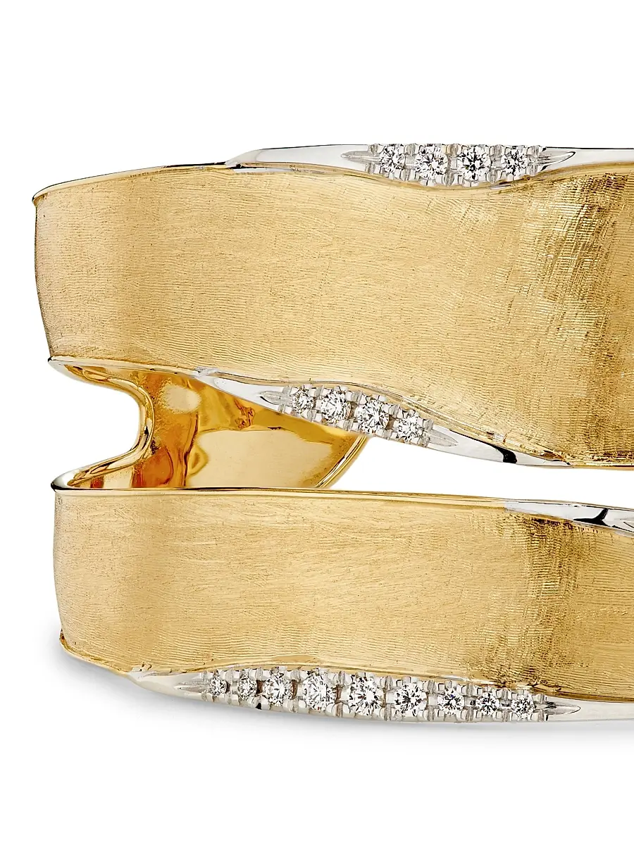 MARCO BICEGO Women's Lunaria Two-Tone 18K Gold & 0.63 TCW Diamond Split Cuff | Thumbnail 4 MARCO BICEGO Women's Lunaria Two-Tone 18K Gold & 0.63 TCW Diamond Split Cuff | Thumbnail 4