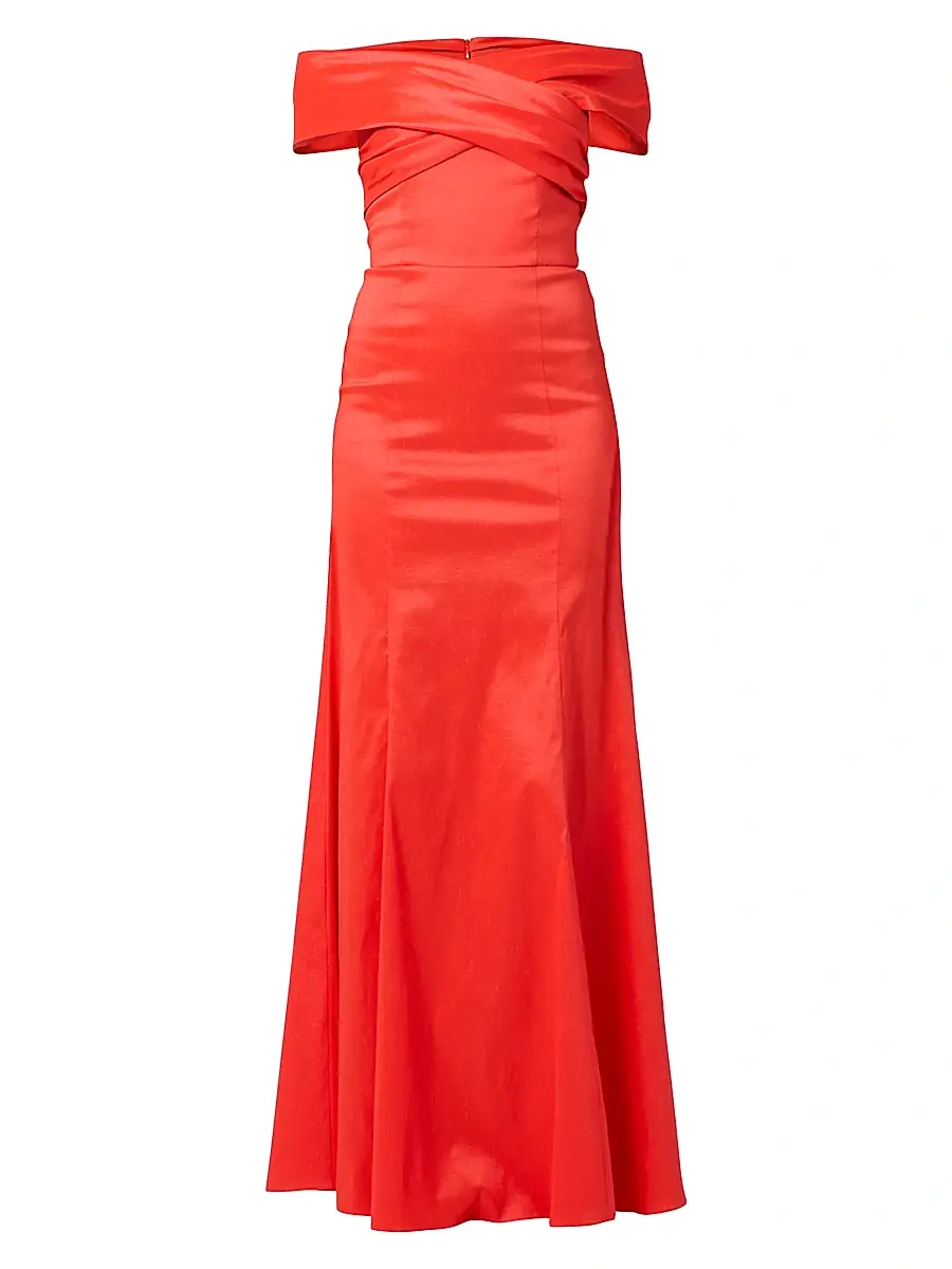 Shoshanna Women's Etta Off-the-Shoulder Maxi Dress