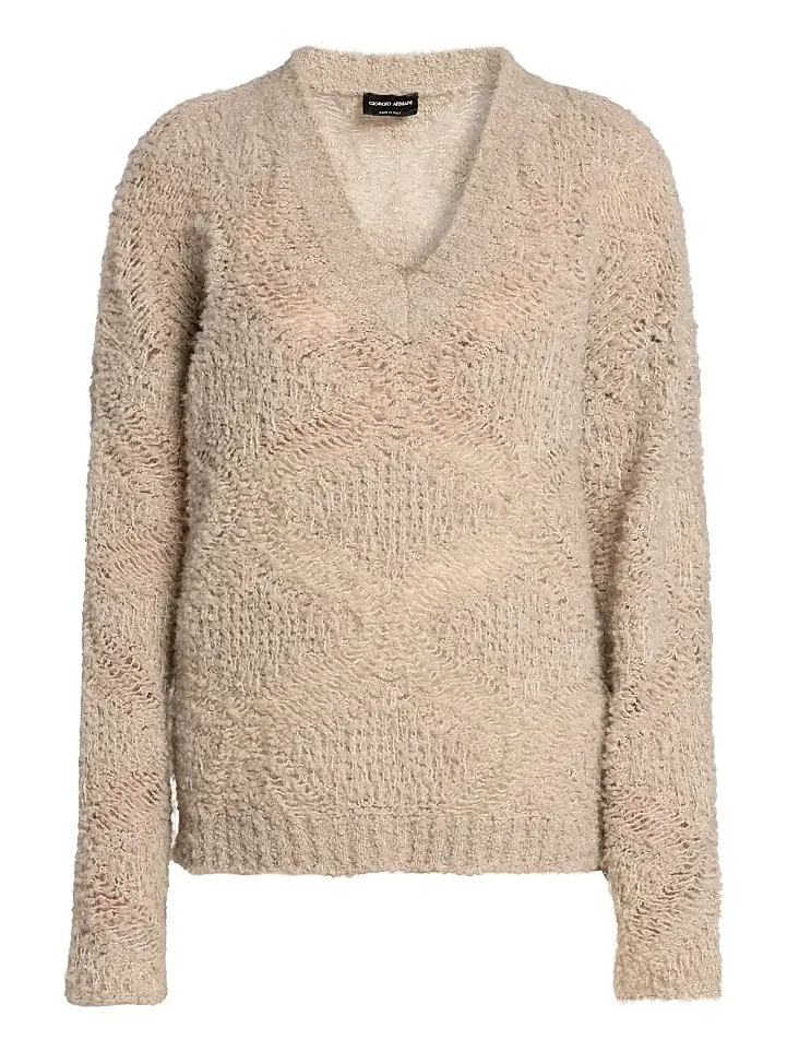 Women's Textured V-Neck Sweater Women's Textured V-Neck Sweater