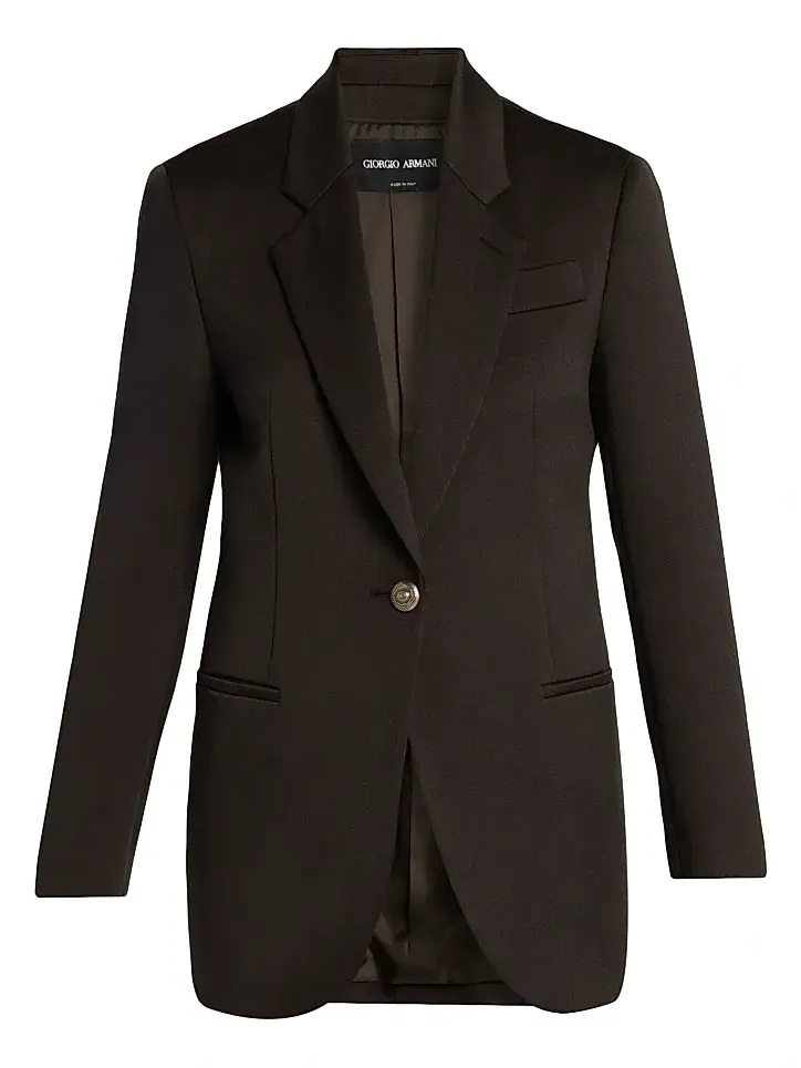 Women's Wool One-Button Blazer