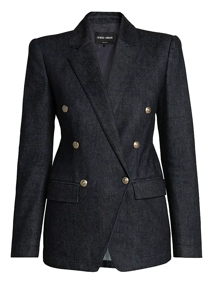 Women's Textured Double-Breasted Blazer Women's Textured Double-Breasted Blazer