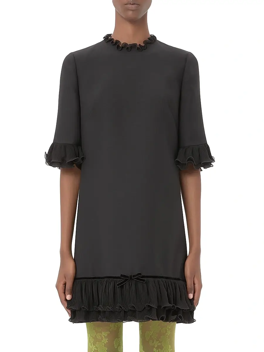 Valentino Women's Crepe Couture Short Dress | Thumbnail 2 Valentino Women's Crepe Couture Short Dress | Thumbnail 2