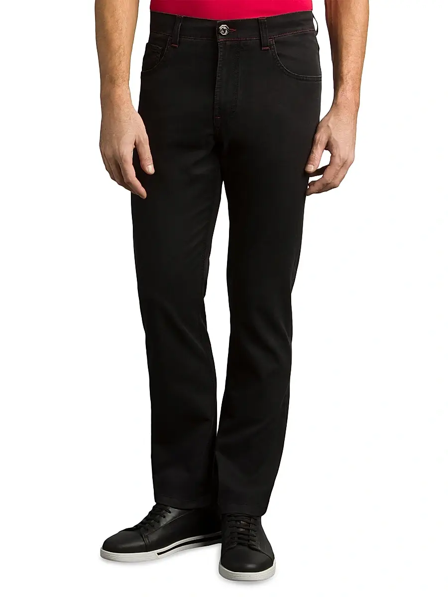 Stefano Ricci Men's Refined Cotton Blend Tapered Jeans | Thumbnail 2 Stefano Ricci Men's Refined Cotton Blend Tapered Jeans | Thumbnail 2