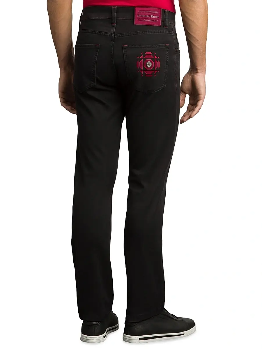 Stefano Ricci Men's Refined Cotton Blend Tapered Jeans | Thumbnail 3 Stefano Ricci Men's Refined Cotton Blend Tapered Jeans | Thumbnail 3