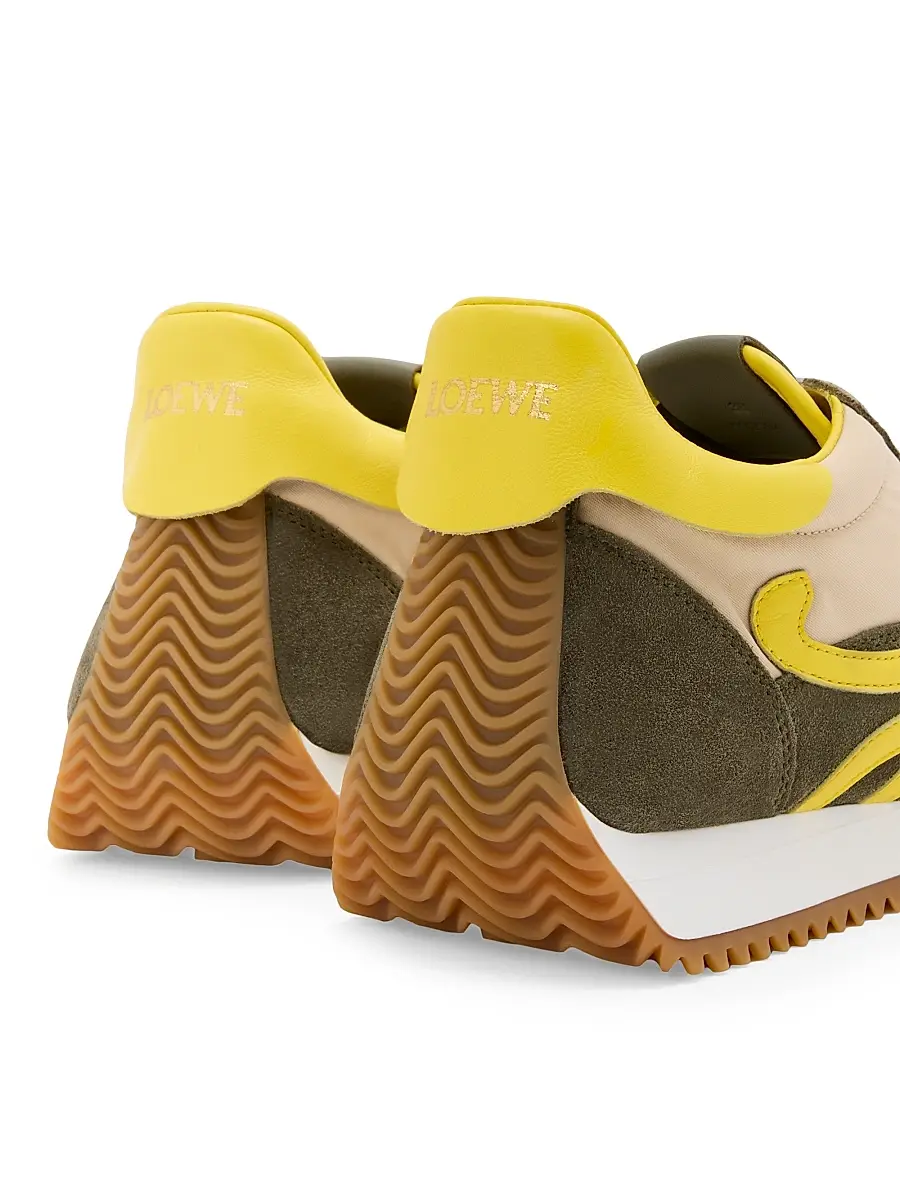 LOEWE Women's Flow Runner 2.0 Low-Top Sneakers - Cream Yellow Olive Green | Thumbnail 4 LOEWE Women's Flow Runner 2.0 Low-Top Sneakers - Cream Yellow Olive Green | Thumbnail 4