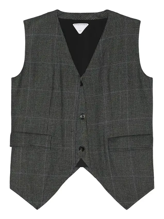 Wool Prince Of Wales Gilet