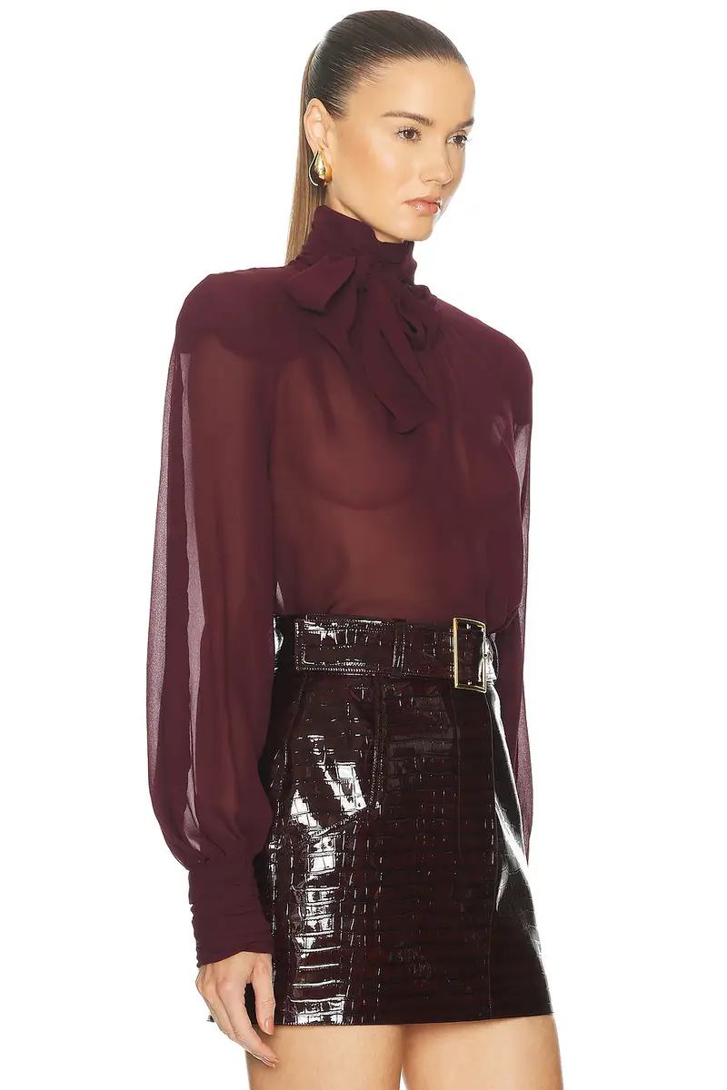 Rowen Rose Oversized Blouse With Bow-neck | Thumbnail 2