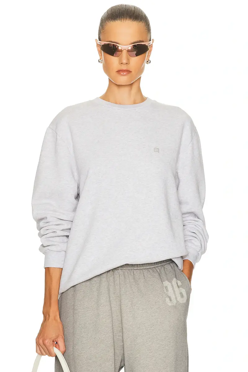 Acne Studios Faihra U Melange Face Crewneck Sweater | Image 1 Acne Studios Faihra U Melange Face Crewneck Sweater | Image 1