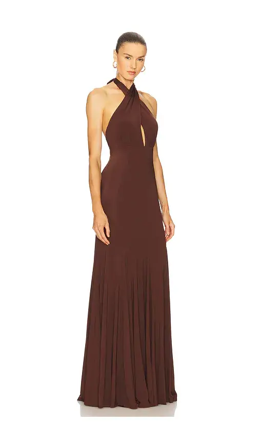 Alice + Olivia Alice + Olivia Evelina Halter Maxi Dress | Thumbnail 2 Alice + Olivia Alice + Olivia Evelina Halter Maxi Dress | Thumbnail 2