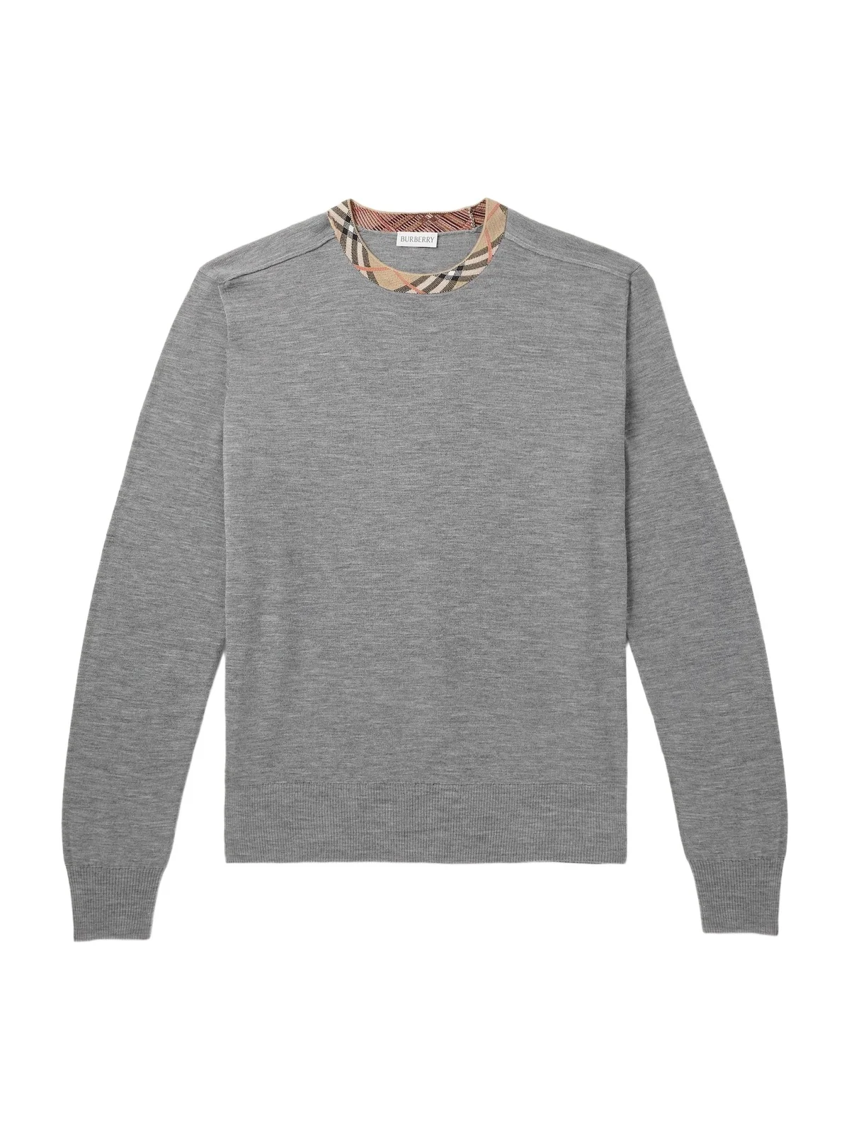 Slim-Fit Contrast-Tipped Wool Sweater - Men Slim-Fit Contrast-Tipped Wool Sweater - Men