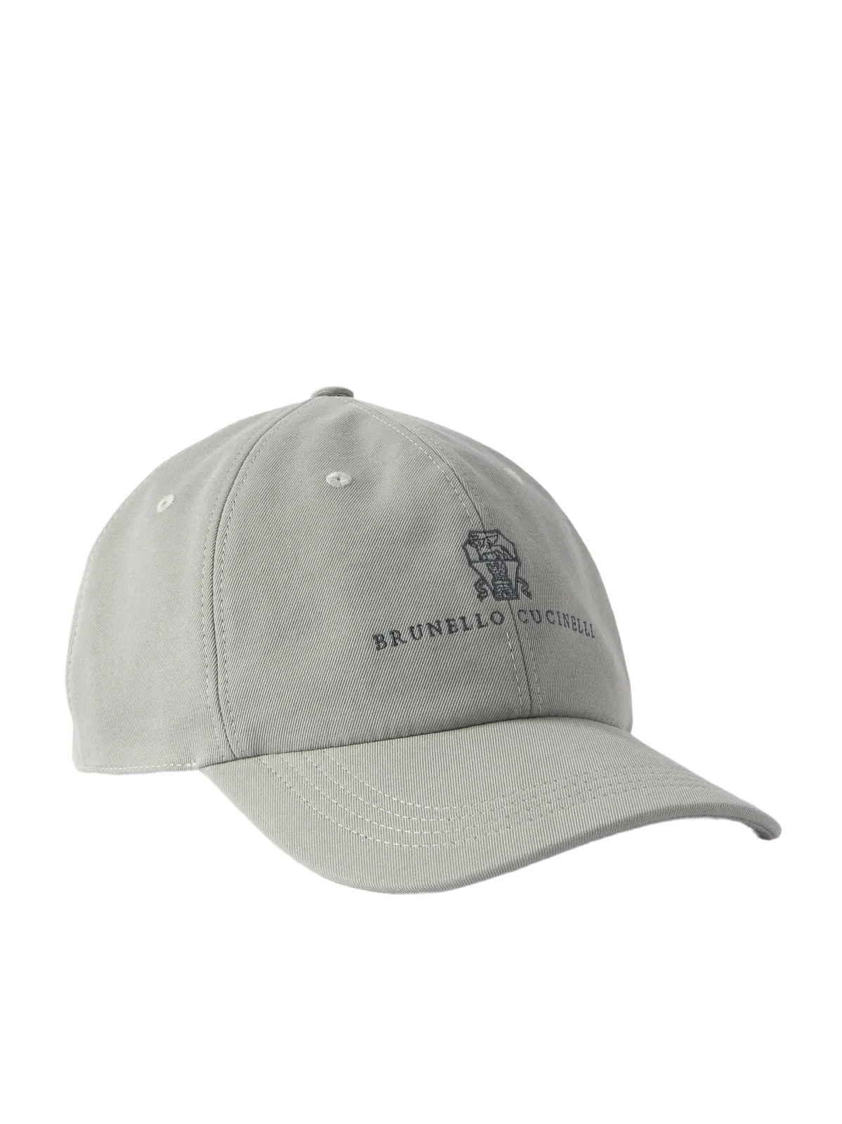 Logo-Embroidered Leather-Trimmed Cotton-Twill Baseball Cap - Men