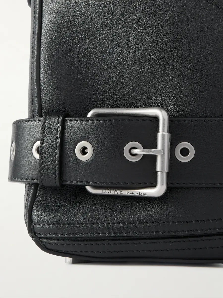 Loewe Puzzle Biker Large Buckled Leather Messenger Bag - Men | Thumbnail 4 Loewe Puzzle Biker Large Buckled Leather Messenger Bag - Men | Thumbnail 4