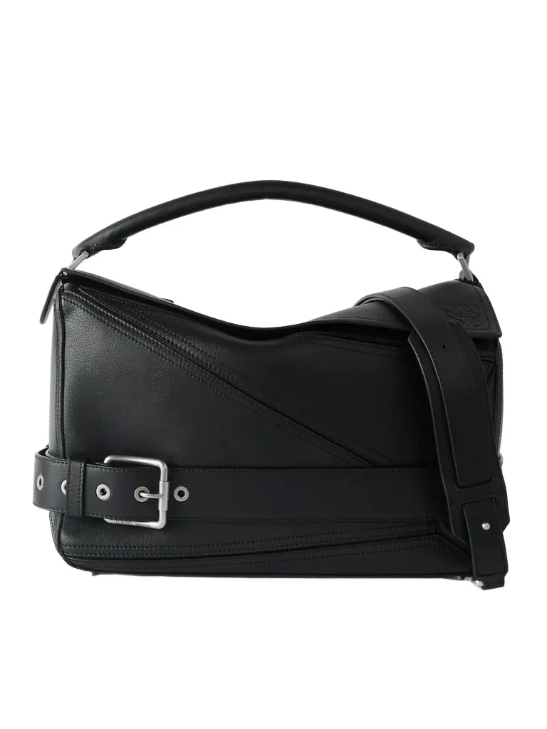 Loewe Puzzle Biker Large Buckled Leather Messenger Bag - Men | Image 1 Loewe Puzzle Biker Large Buckled Leather Messenger Bag - Men | Image 1