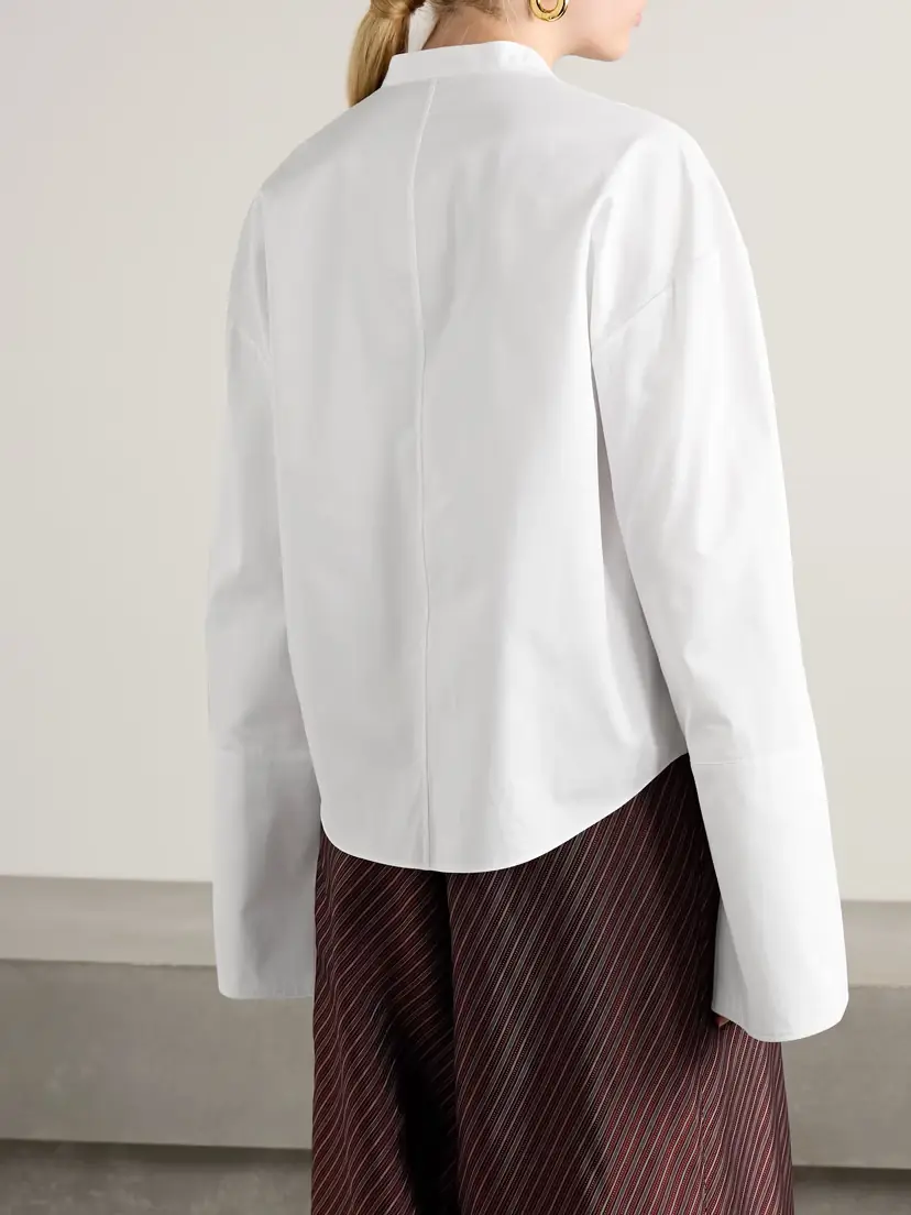 Adam Lippes Mick Oversized Pintucked Organic Cotton-poplin Shirt | Thumbnail 3