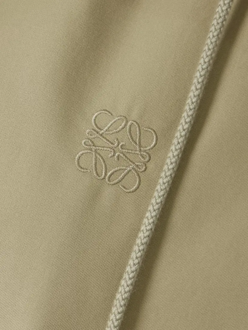 Loewe Hooded Striped Poplin-paneled Embroidered Cotton-twill Jacket | Thumbnail 5 Loewe Hooded Striped Poplin-paneled Embroidered Cotton-twill Jacket | Thumbnail 5