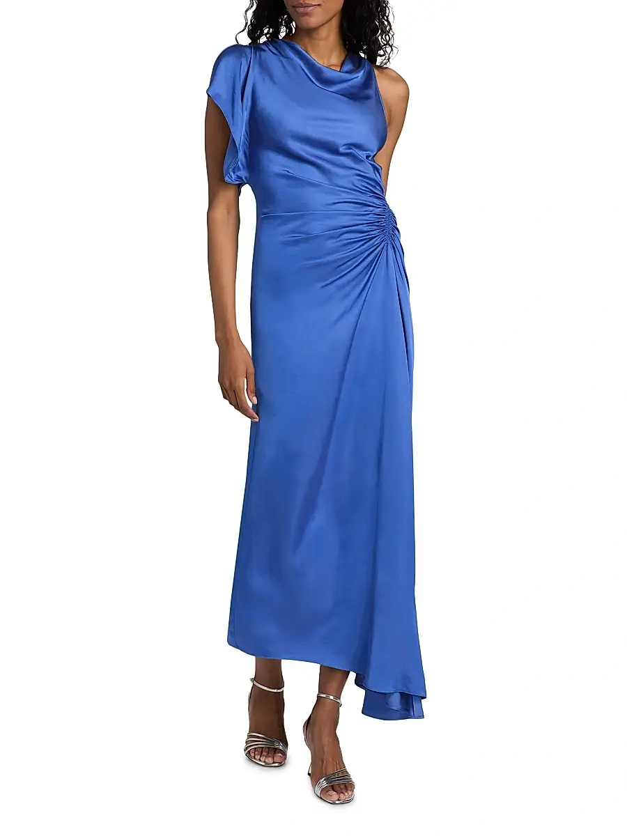 A.L.C. A. L.C. Women's Pia Satin Midi-Dress | Thumbnail 2 A.L.C. A. L.C. Women's Pia Satin Midi-Dress | Thumbnail 2
