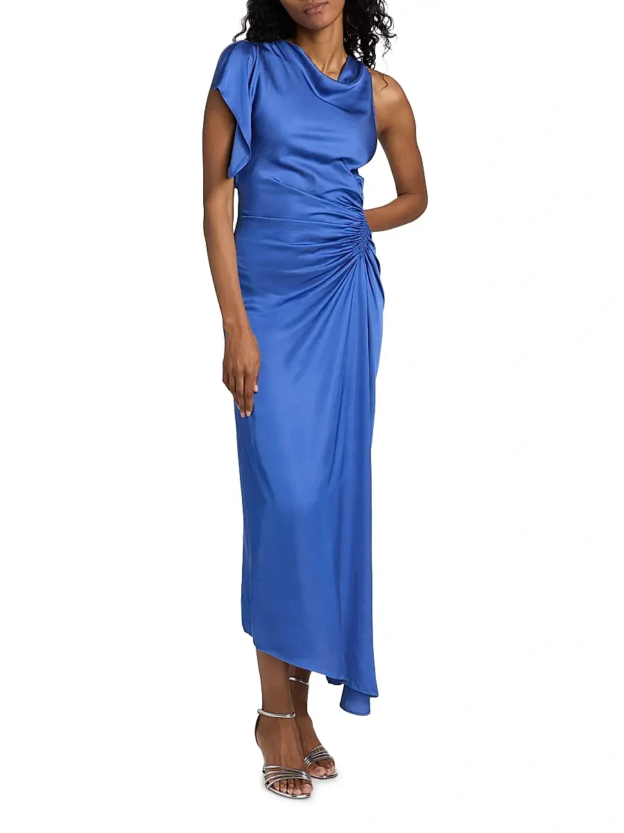 A.L.C. A. L.C. Women's Pia Satin Midi-Dress | Thumbnail 3 A.L.C. A. L.C. Women's Pia Satin Midi-Dress | Thumbnail 3