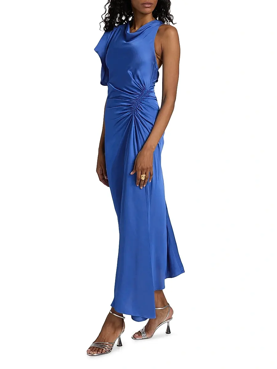 A.L.C. A. L.C. Women's Pia Satin Midi-Dress | Thumbnail 4 A.L.C. A. L.C. Women's Pia Satin Midi-Dress | Thumbnail 4