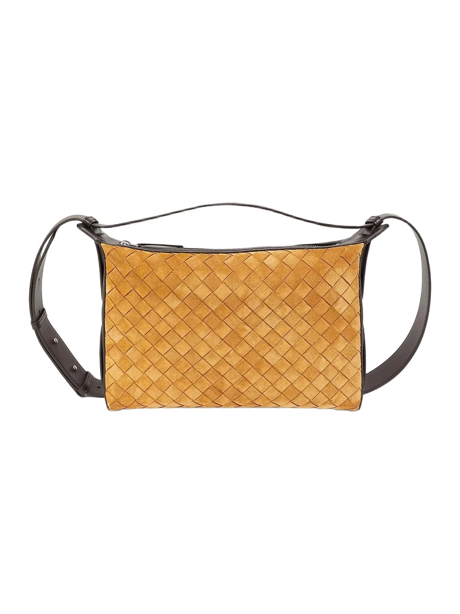 Men's Classic Intrecciato Suede Top Handle Bag Men's Classic Intrecciato Suede Top Handle Bag