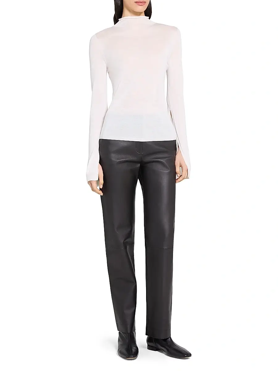 Theory Women's Wool-Blend Turtleneck Sweater | Thumbnail 2 Theory Women's Wool-Blend Turtleneck Sweater | Thumbnail 2