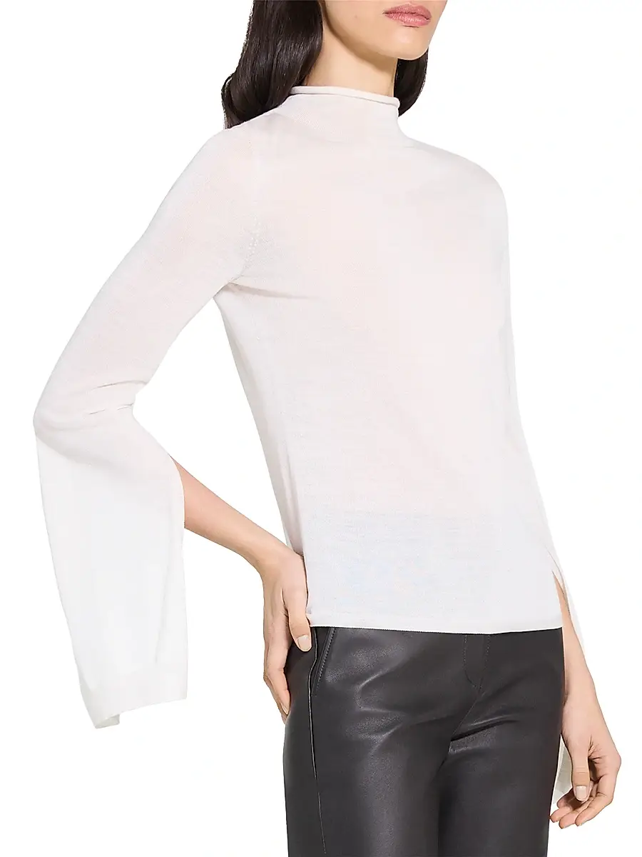 Theory Women's Wool-Blend Turtleneck Sweater | Thumbnail 4 Theory Women's Wool-Blend Turtleneck Sweater | Thumbnail 4