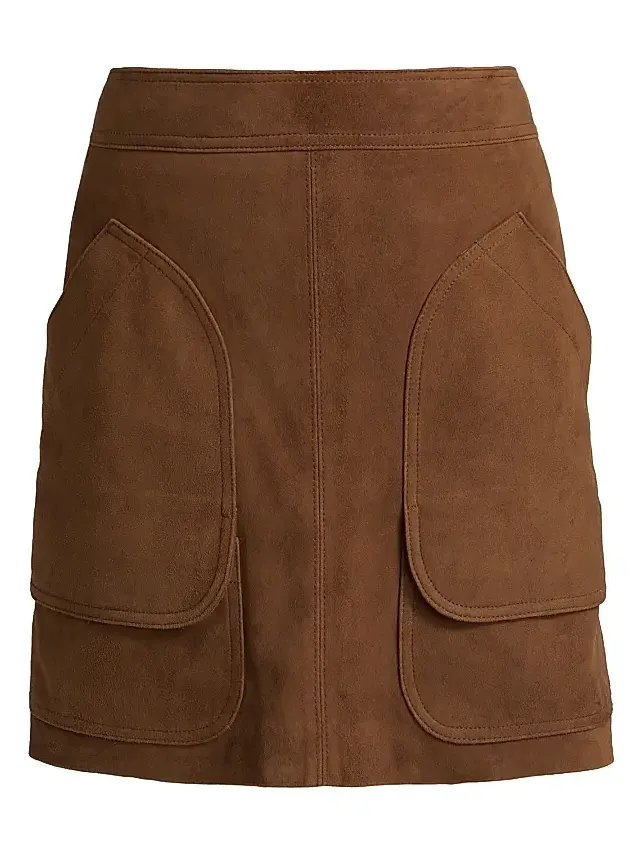 Women's Norwood Suede A-Line Miniskirt