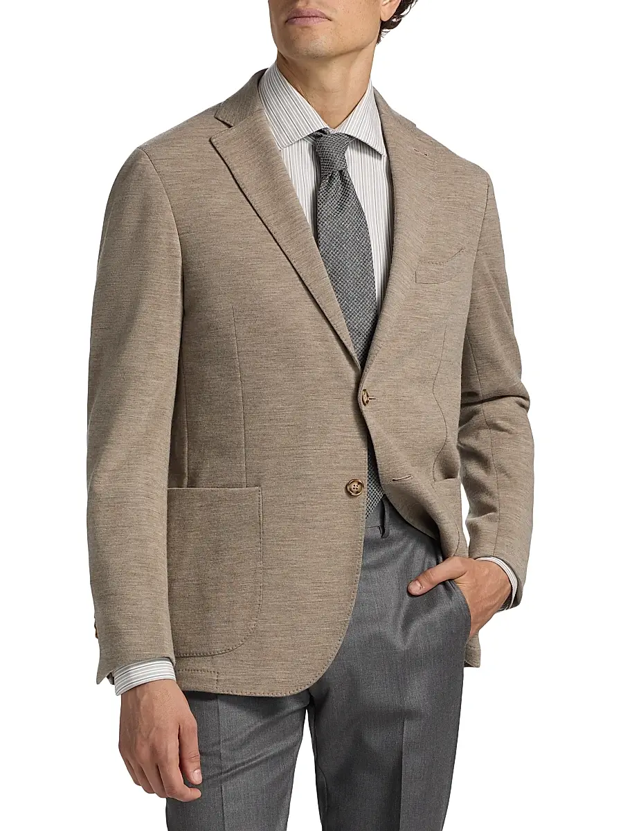 Saks Fifth Avenue Men's COLLECTION Wool-Blend Jersey Sport Coat | Thumbnail 3 Saks Fifth Avenue Men's COLLECTION Wool-Blend Jersey Sport Coat | Thumbnail 3