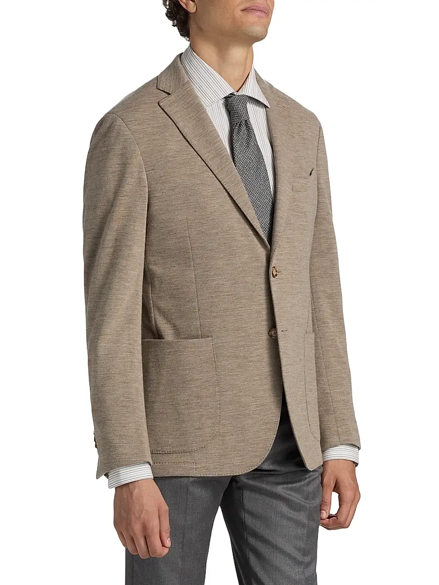 Saks Fifth Avenue Men's COLLECTION Wool-Blend Jersey Sport Coat | Thumbnail 4 Saks Fifth Avenue Men's COLLECTION Wool-Blend Jersey Sport Coat | Thumbnail 4