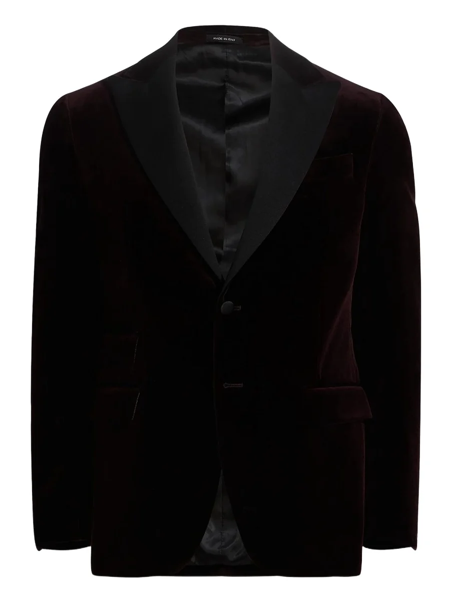 Men's COLLECTION Velvet Formal Peak Lapel Jacket Men's COLLECTION Velvet Formal Peak Lapel Jacket