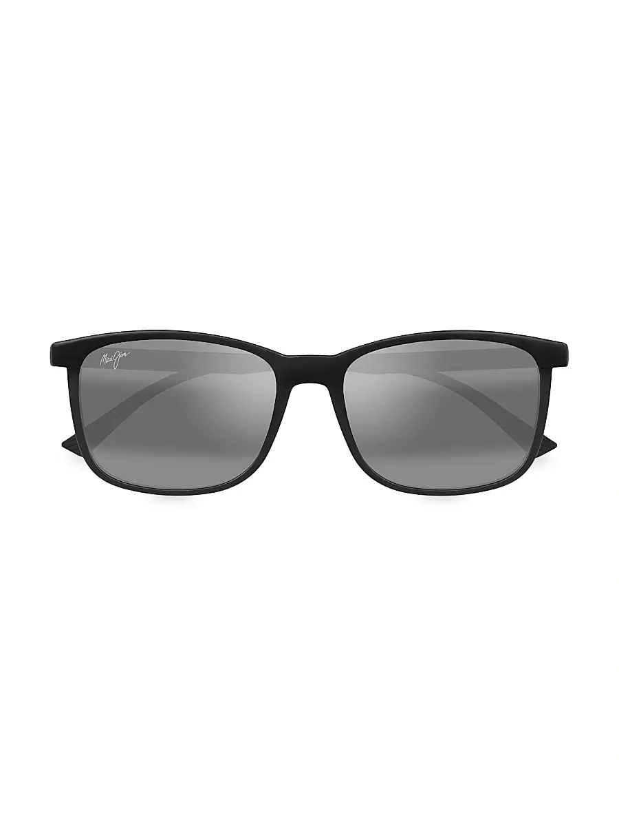 Maui Jim Men's Elua Hulili 57MM Rectangular Sunglasses - Grey Matte Black | Thumbnail 2 Maui Jim Men's Elua Hulili 57MM Rectangular Sunglasses - Grey Matte Black | Thumbnail 2