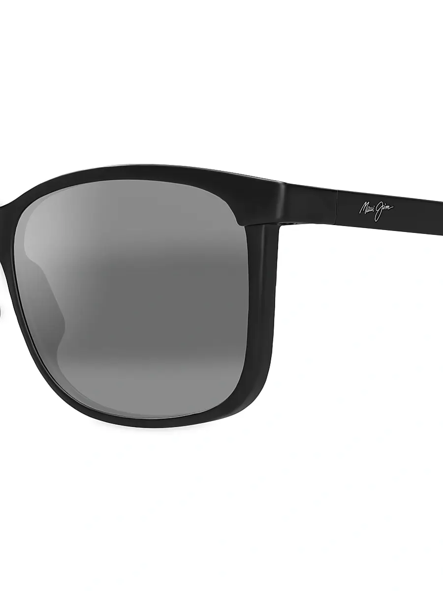 Maui Jim Men's Elua Hulili 57MM Rectangular Sunglasses - Grey Matte Black | Thumbnail 3 Maui Jim Men's Elua Hulili 57MM Rectangular Sunglasses - Grey Matte Black | Thumbnail 3