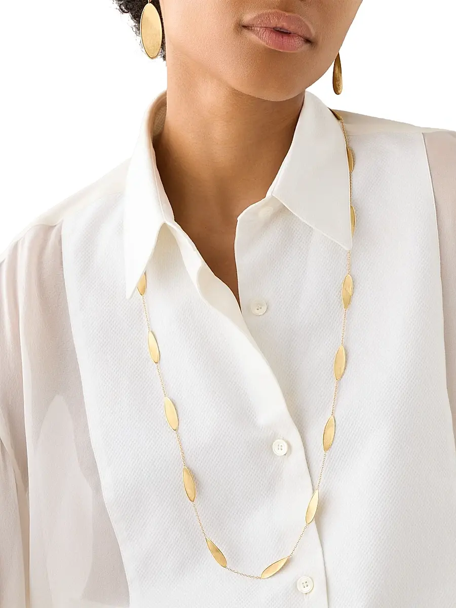 MARCO BICEGO Women's Lunaria Twist 18K Yellow Gold Long Station Necklace | Thumbnail 2 MARCO BICEGO Women's Lunaria Twist 18K Yellow Gold Long Station Necklace | Thumbnail 2