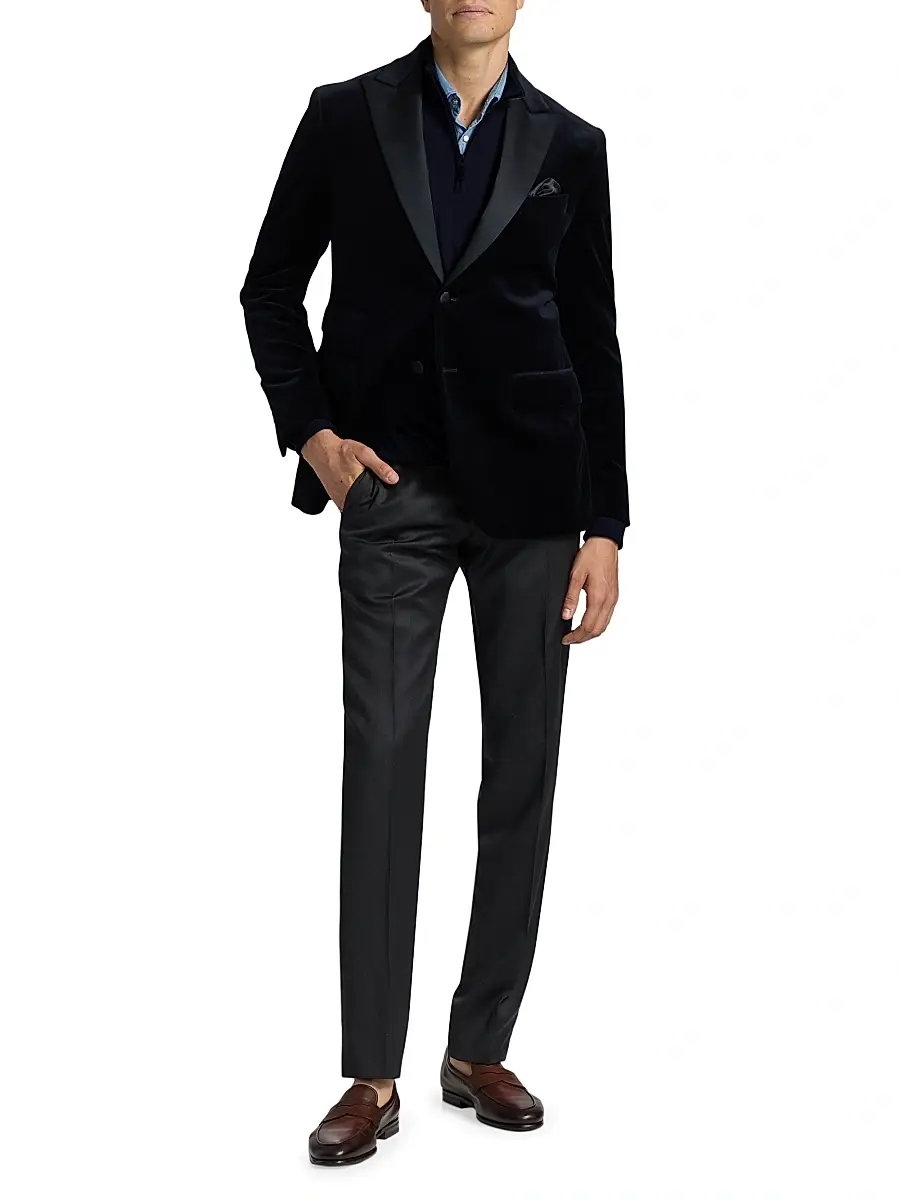 Saks Fifth Avenue Men's COLLECTION Velvet Formal Peak Lapel Jacket | Thumbnail 2