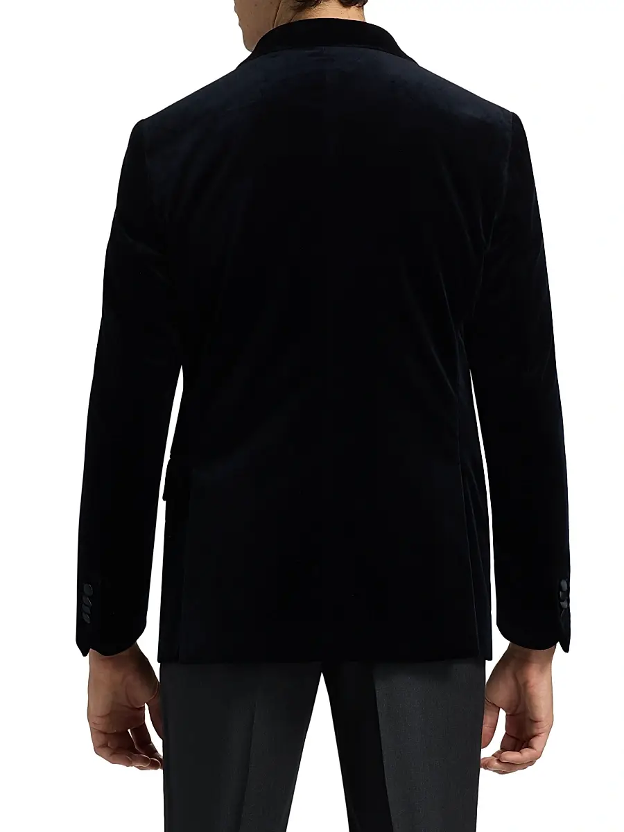 Saks Fifth Avenue Men's COLLECTION Velvet Formal Peak Lapel Jacket | Thumbnail 5