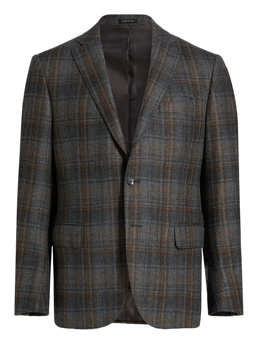 Men's COLLECTION Plaid Wool Sport Coat Men's COLLECTION Plaid Wool Sport Coat
