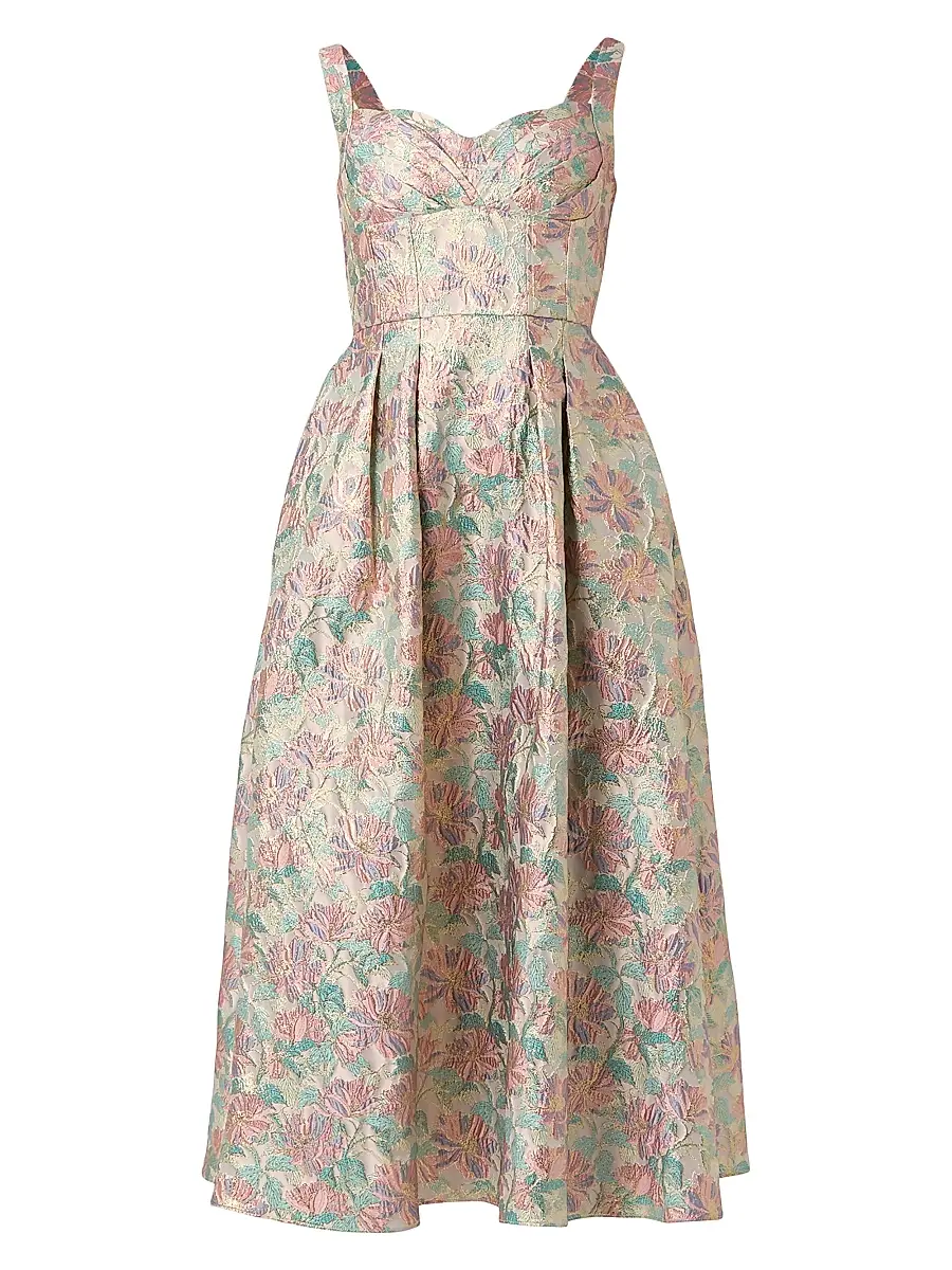 Shoshanna Women's Ophelia Brocade Midi-Dress
